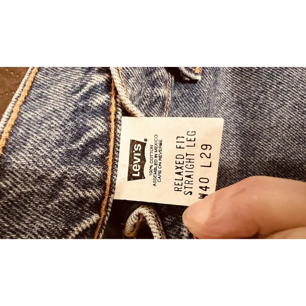 VTG 90s 1997 LEVIS LEVI’S USA‎ Mens 40 x 29 White Tan Jeans Denim Pants